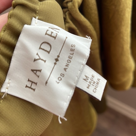 Hayden - Moss Green Off Should Dress - Picture 12 of 12